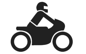 motorcycle icon in black